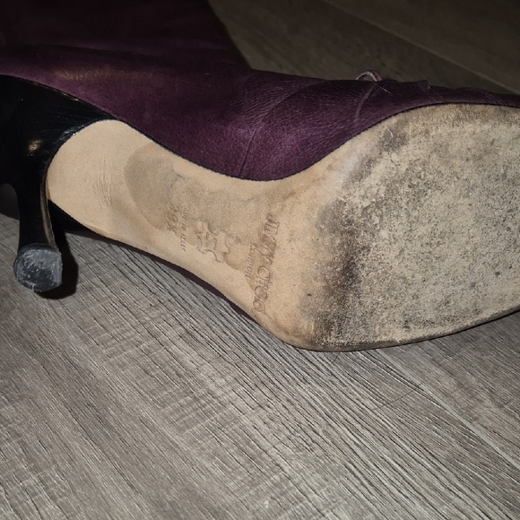 Jimmy Choo Plum Heeled Boots - Picture 4 of 5